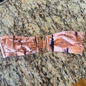 H&M Peach and Black Bikini Top